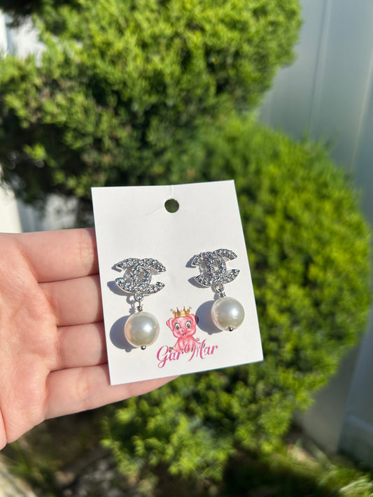 Pearl Dangle Studs