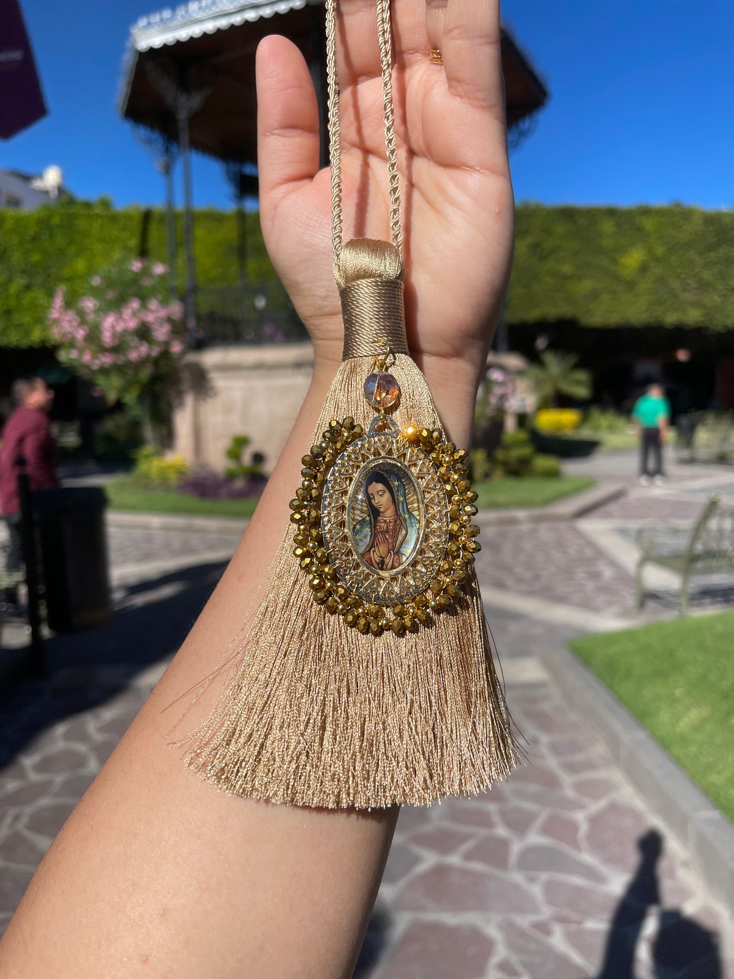 Gold Virgen Tassel Home Blessings