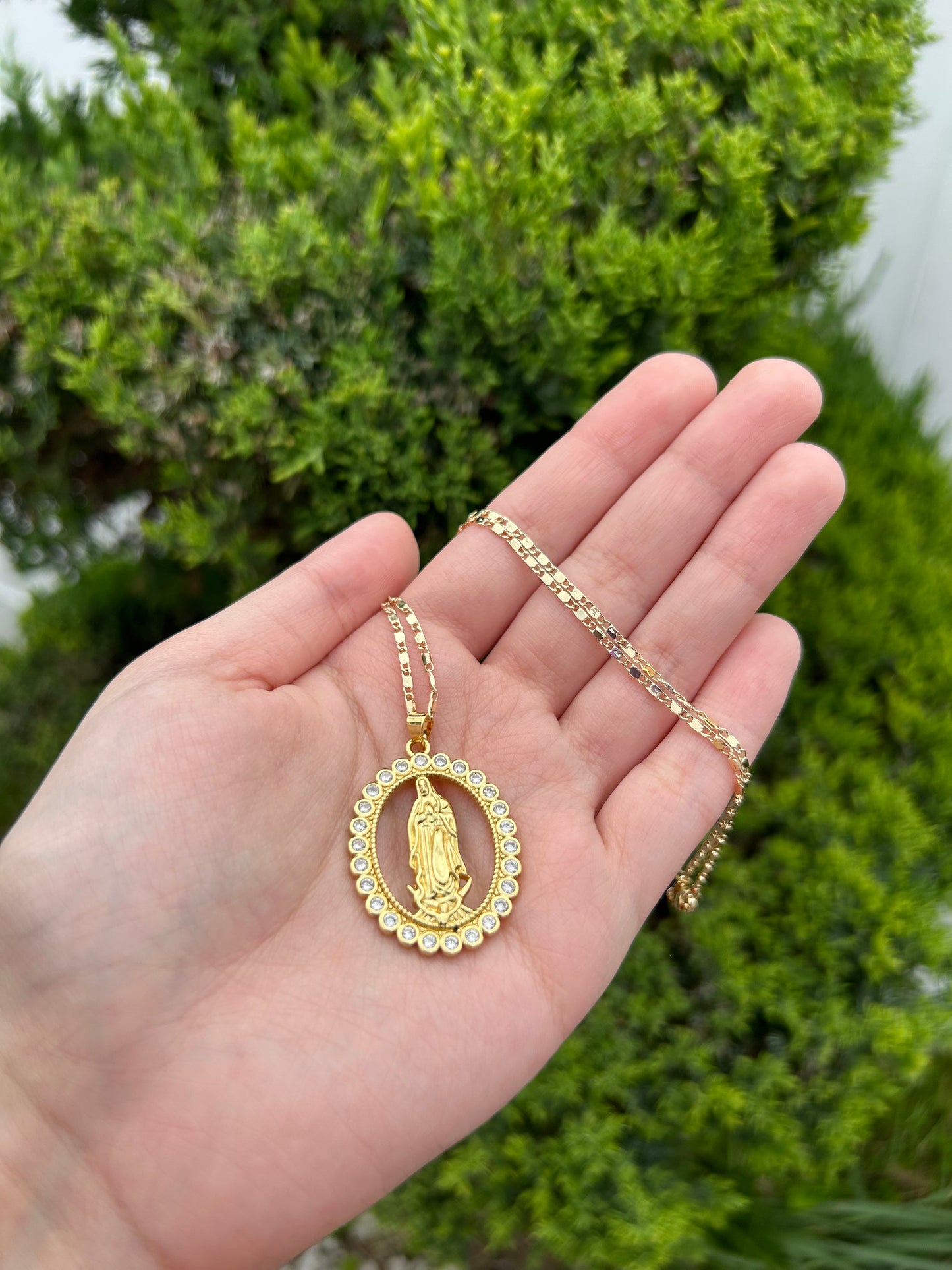 Gold Guadalupe Necklace