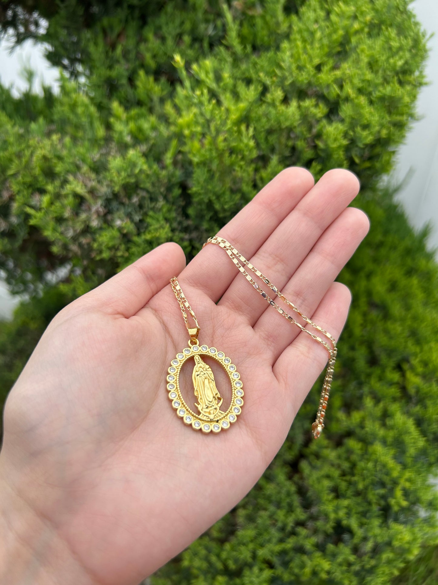 Gold Guadalupe Necklace