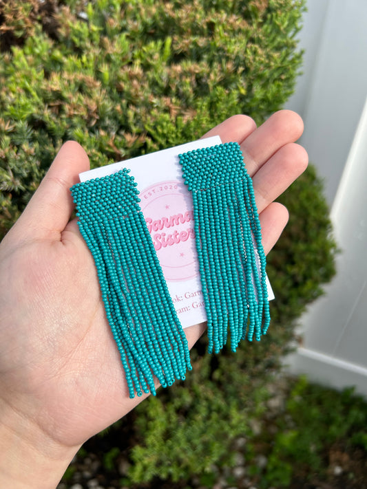 Turquoise Tassel Earrings