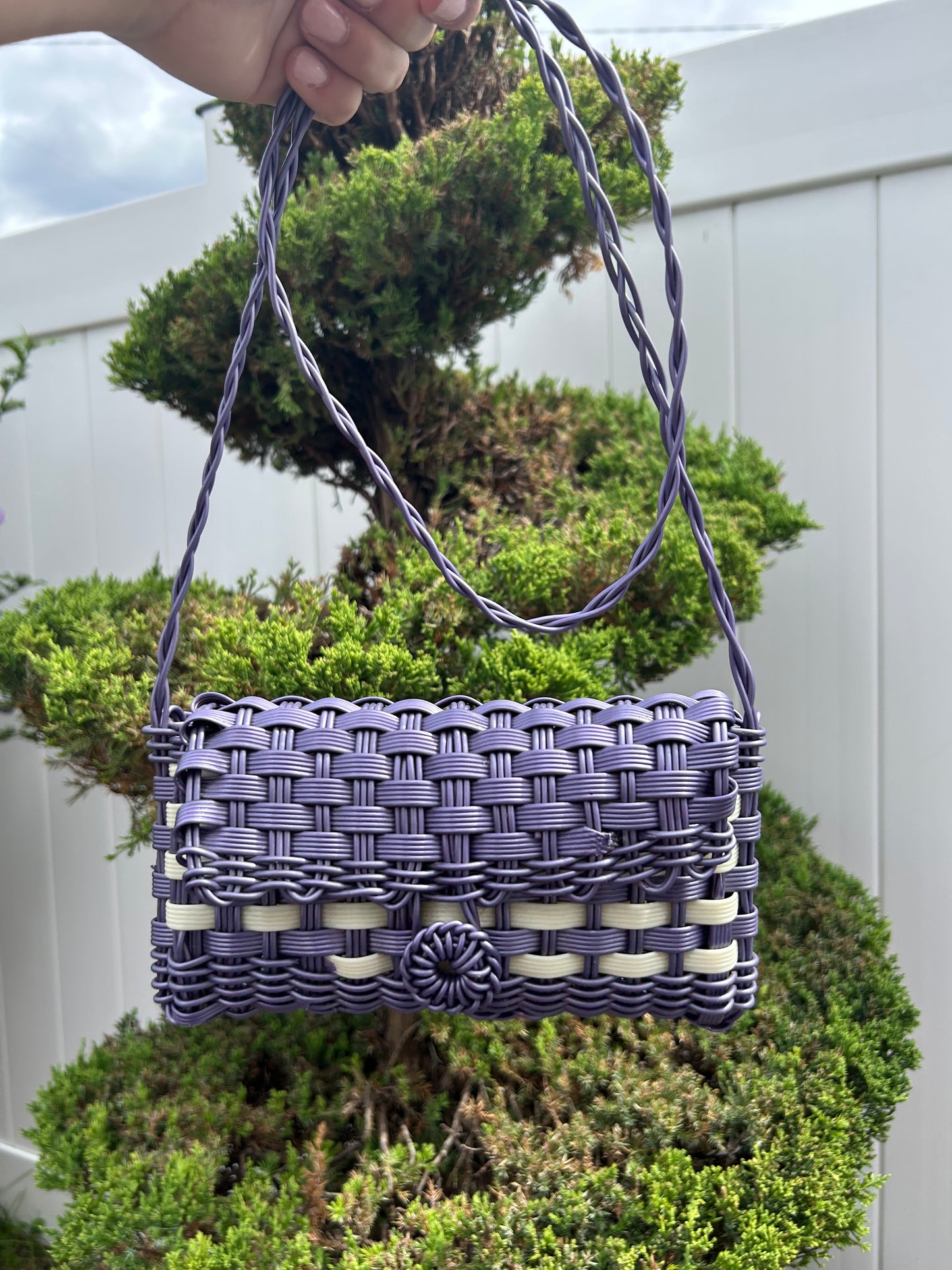 Purple Woven Crossbody