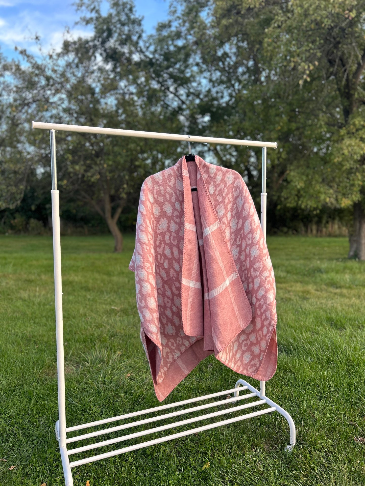 Double Sided Pink Poncho