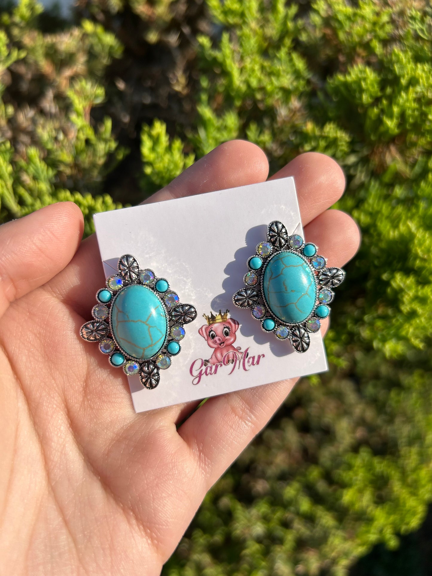 Turquoise Stone Studs