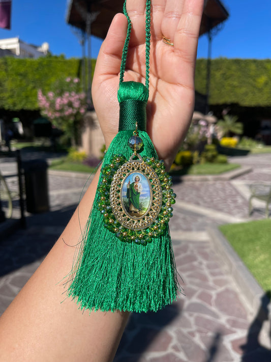 Green Tassel San Judas Home Blessing