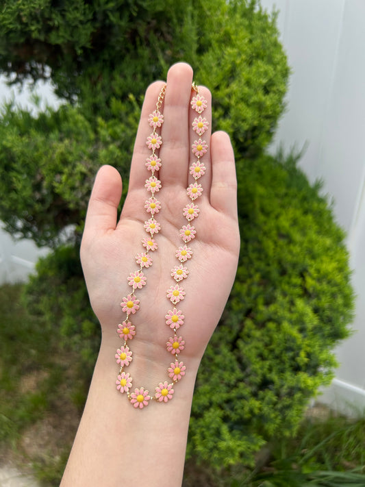 Pink Flower Necklace