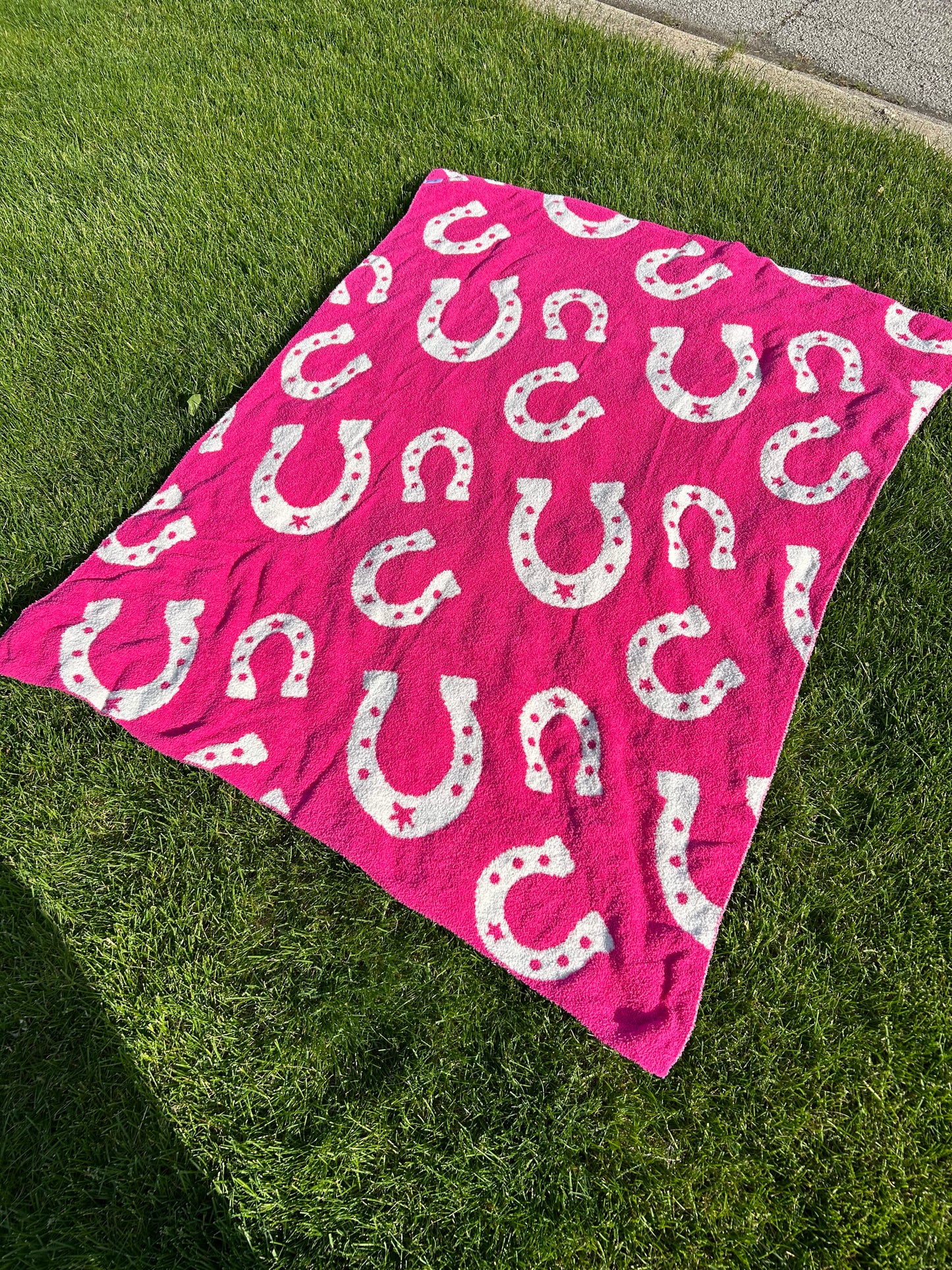 Double Sided Horseshoe Blanket