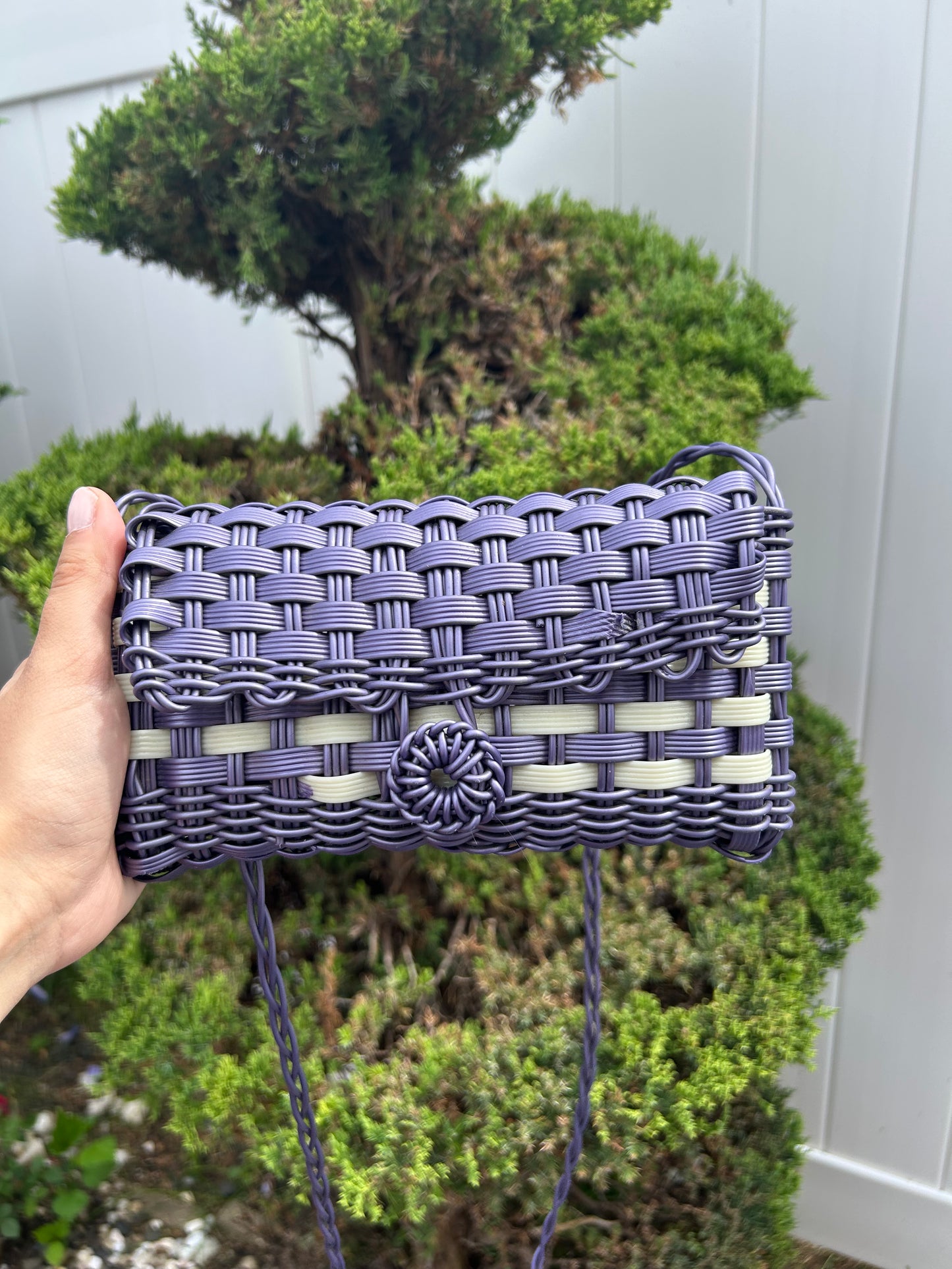 Purple Woven Crossbody