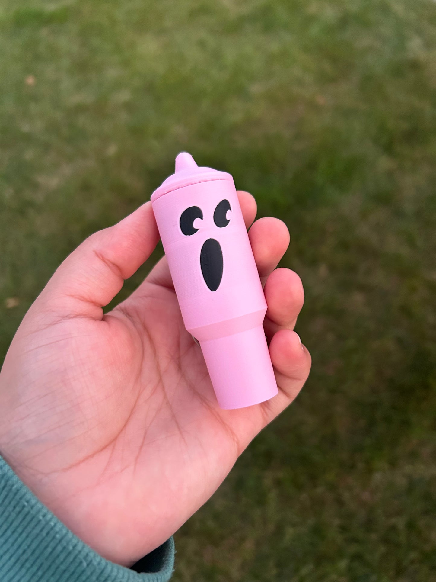 Halloween Cup Chapstick Holder Keychain