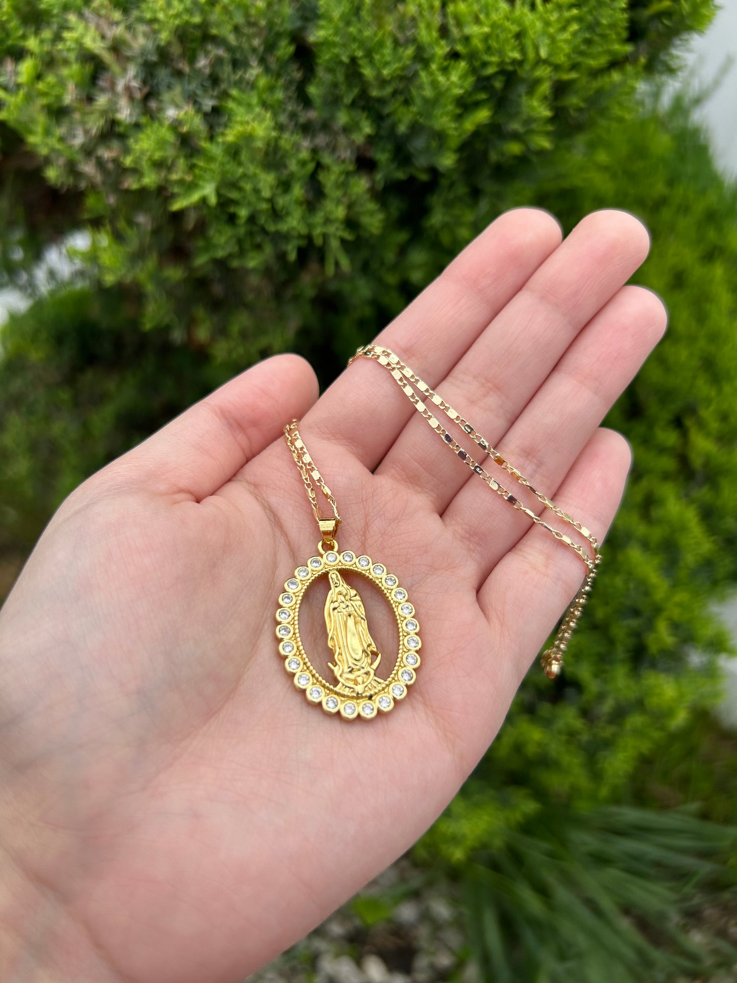 Gold Guadalupe Necklace