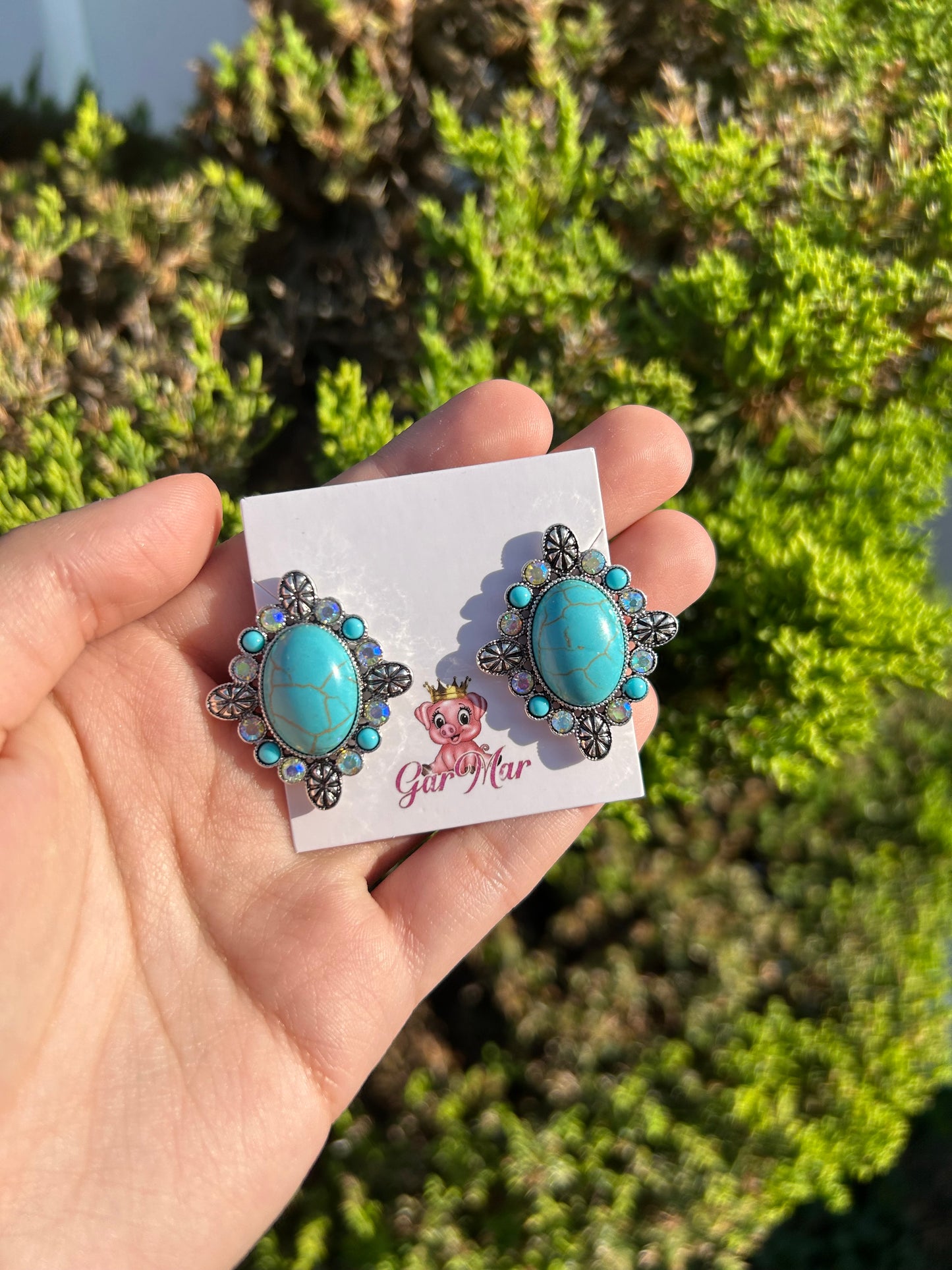 Turquoise Stone Studs