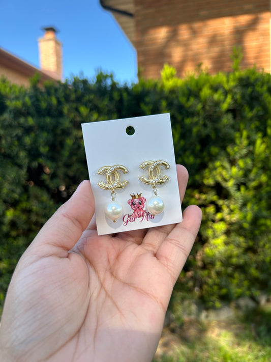 Gold Cici Pearl Earrings