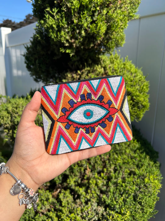 Multi Colored Eye Coin Pouch