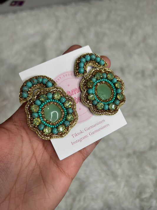 Turquoise Beaded Earrings