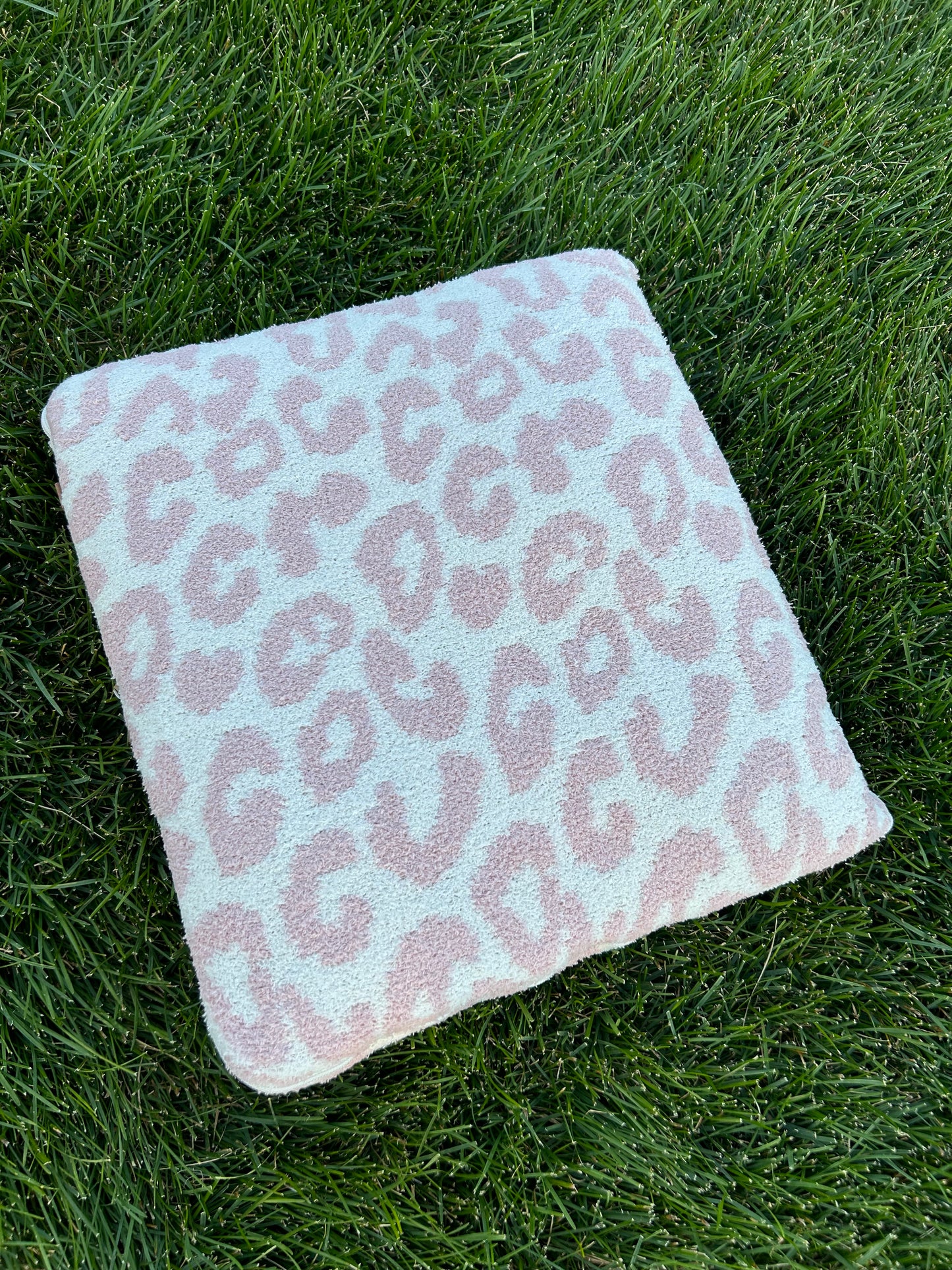 Pink Leopard Double-Sided Pillow Blanket