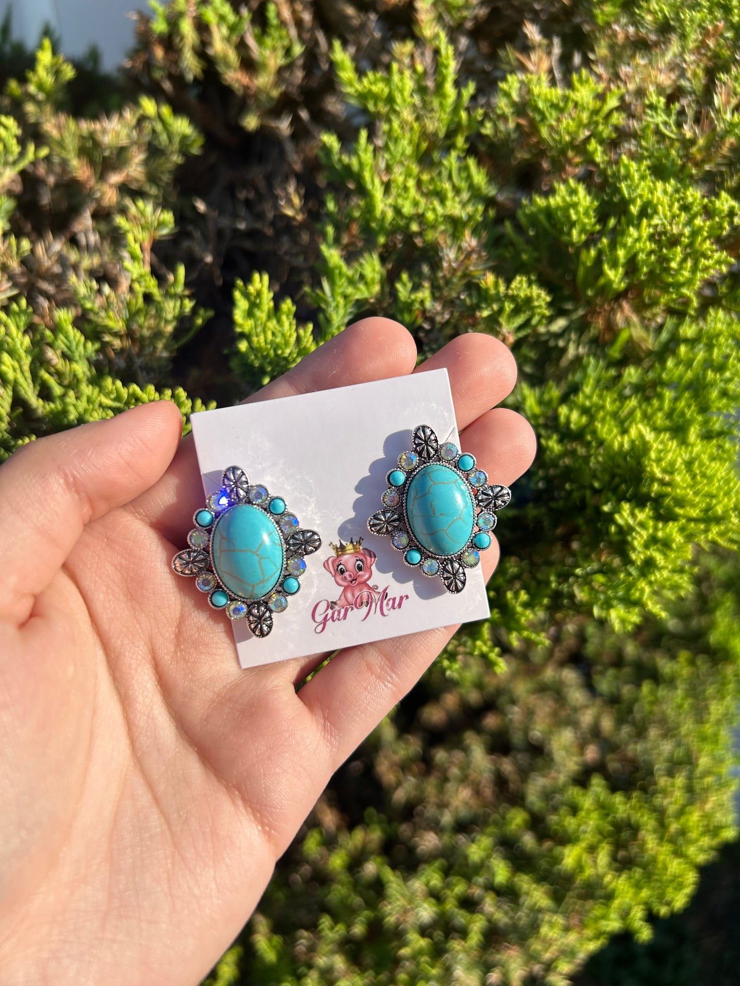 Turquoise Stone Studs