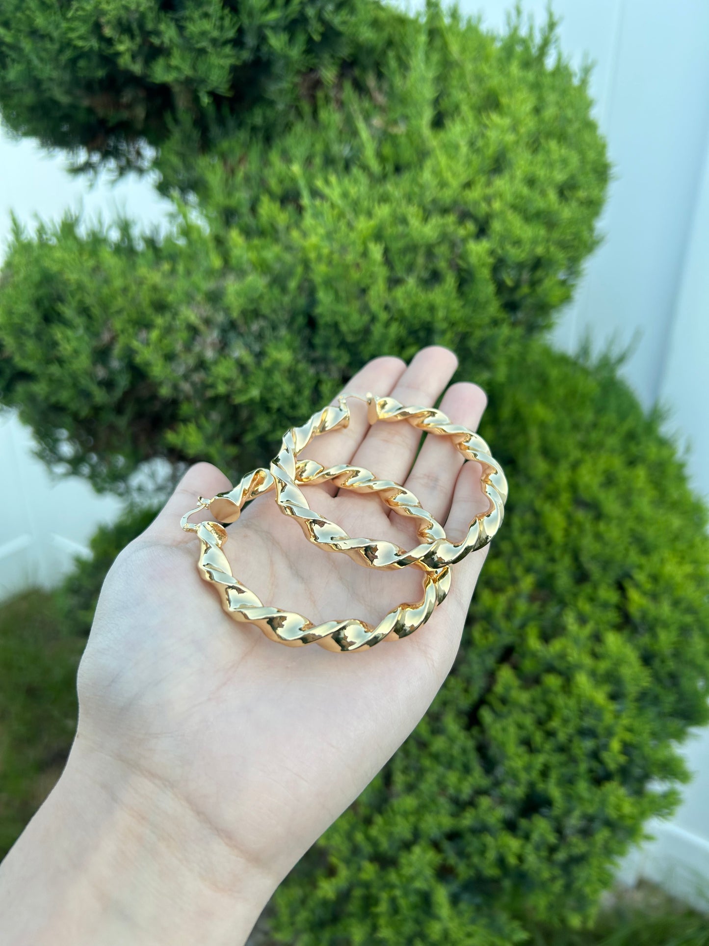 Spiral Gold Hoop