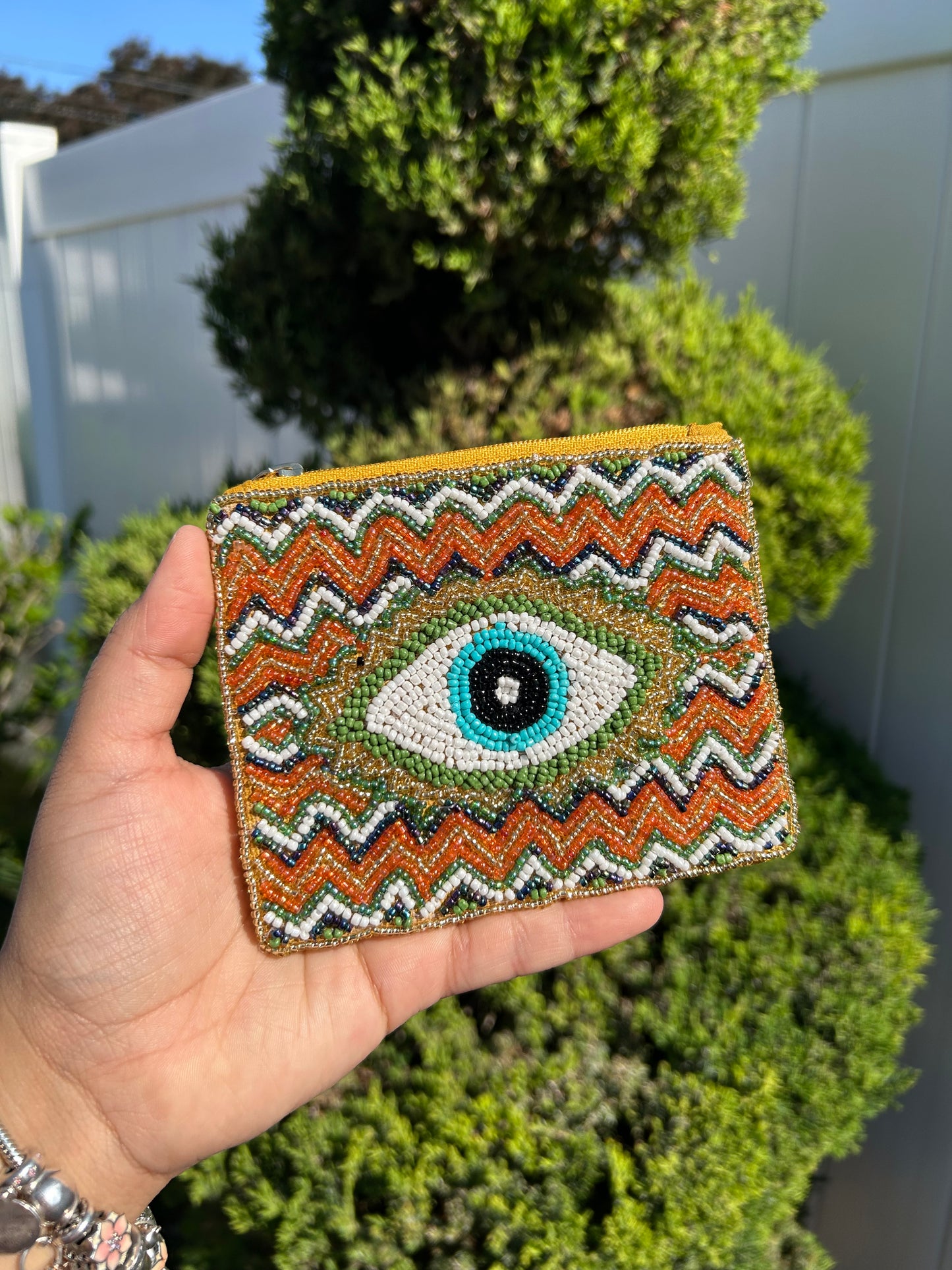 Multi Colored Eye Coin Pouch