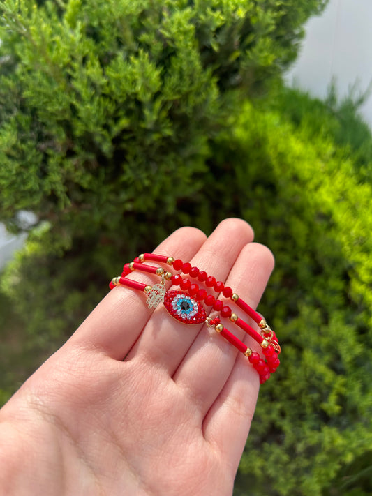 Red Eye Trio Bracelet