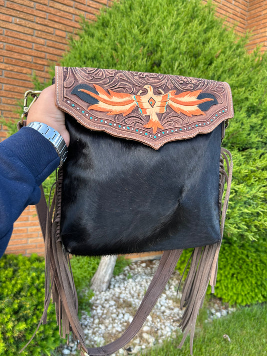 Eagle Cowhide Crossbody